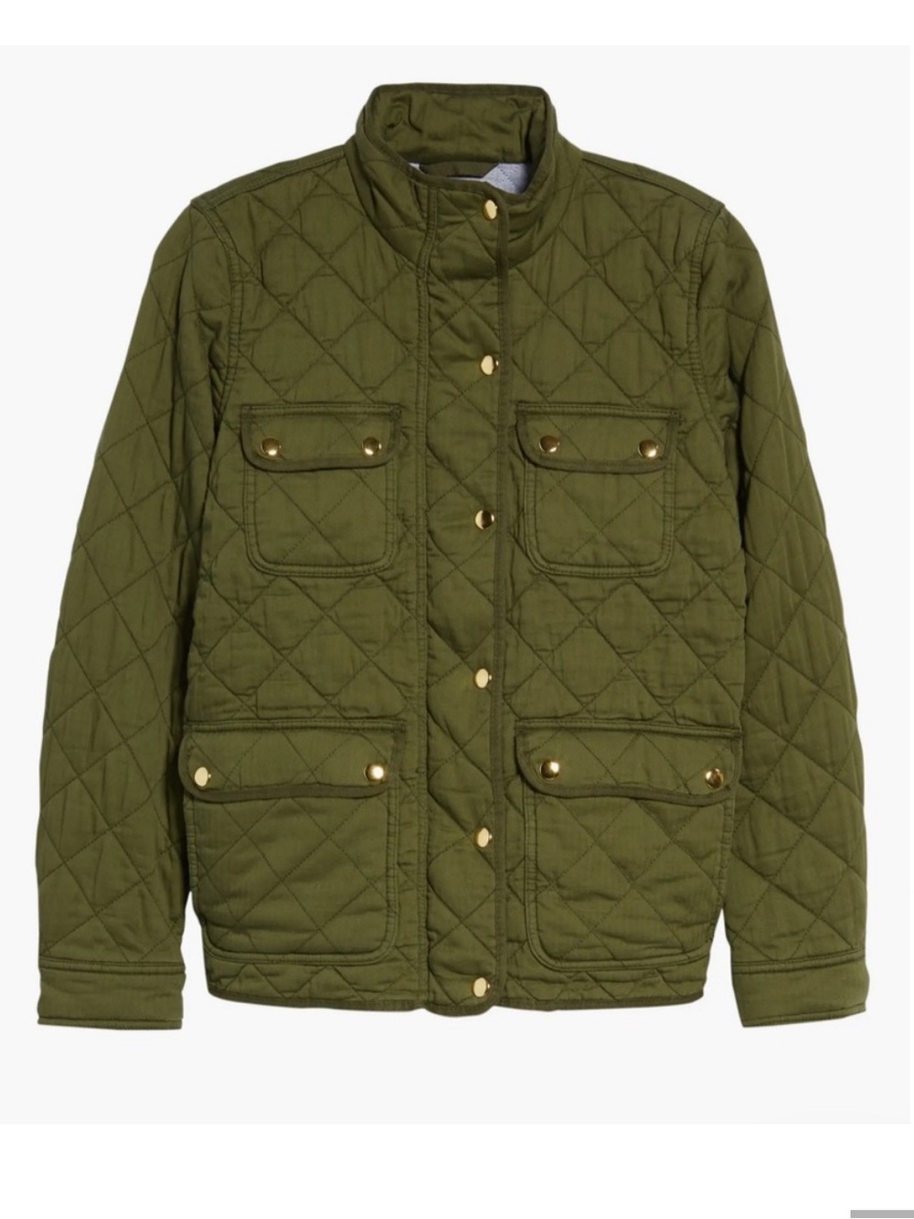 J. Crew Olive Quilted Field Jacket XL NWT